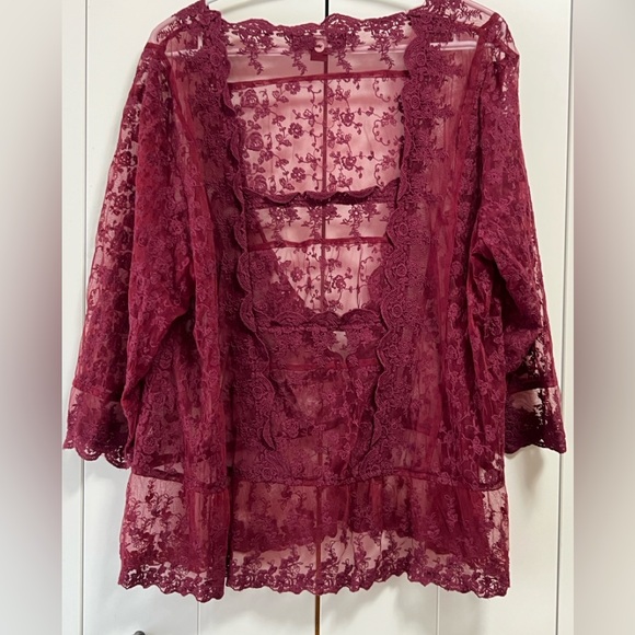 April Cornell Lace cover up size L - Picture 4 of 8